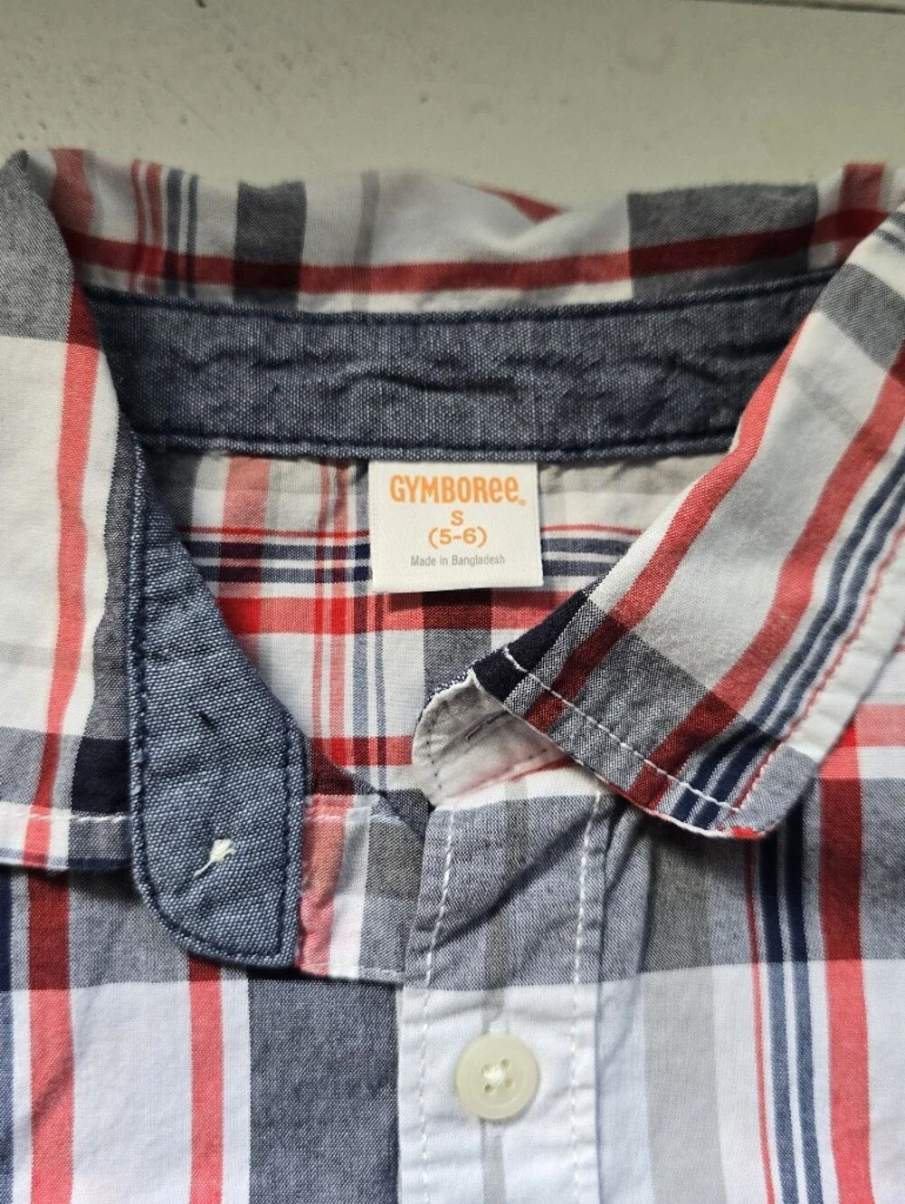Gymboree Plaid Button-Down Shirt - Red, Navy & White
